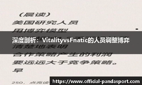 深度剖析：VitalityvsFnatic的人员调整博弈