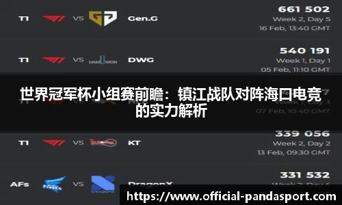世界冠军杯小组赛前瞻：镇江战队对阵海口电竞的实力解析